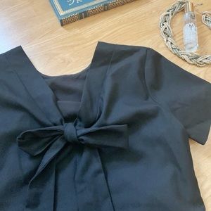 NWOT Banana Republic black bow shirt